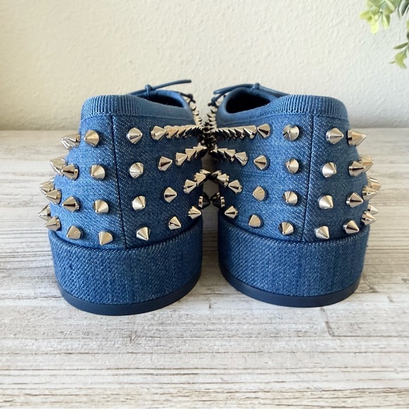 New Christian Louboutin Sweetie Jane Spikes Denim Ballet flats size 39, US 9 - Picture 6 of 9